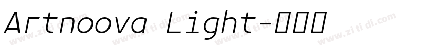 Artnoova Light字体转换